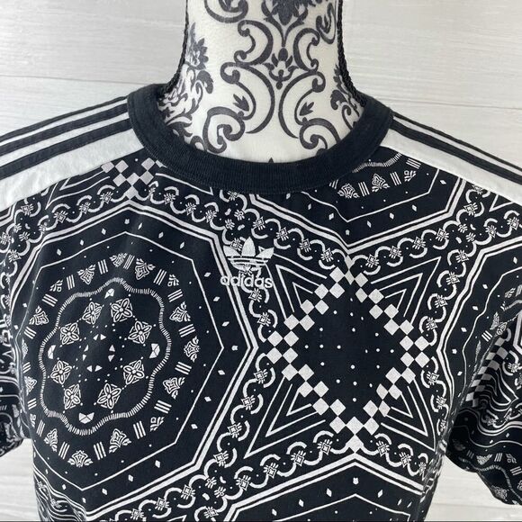 Adidas Jersey Printed Kaleidoscope Cropped Top - Picture 4 of 9